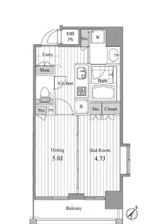 NCRe新宿中央公園【2階】の間取り