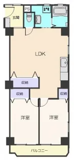 フリートヴィラ国泰寺【4階】の間取り