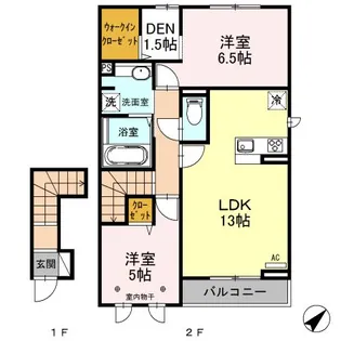 コーポ田村 16【2階】の間取り