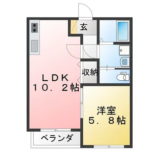 グランデュールIII仙台東郡山【1階】の間取り