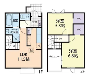 Sakura terrace II Aの間取り