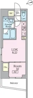 ガーデンザヴィス門前仲町【3階】の間取り