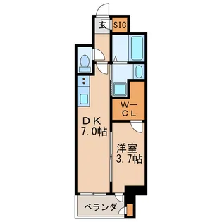 エステムコート名古屋新栄Vラポール【3階】の間取り