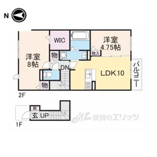 ドルチェヴィータ桜井【2階】の間取り