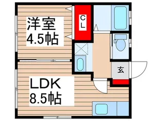 フリ-ダム【1階】の間取り