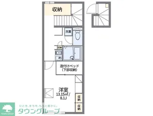 レオパレス吉井【2階】の間取り