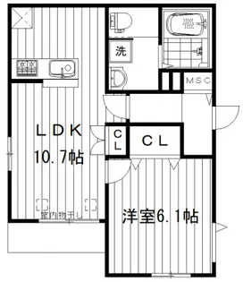 グランシャルム【1階】の間取り