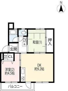 UR花畑【1階】の間取り