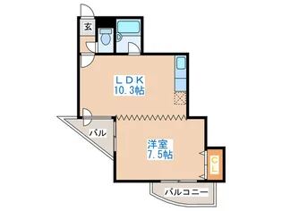 スタジオ108琴似【8階】の間取り