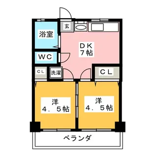 向陽ビル【9階】の間取り