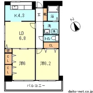 Kourt K1【12階】の間取り
