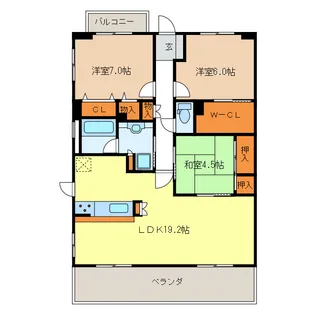 サンマンションアトレ津新町【5階】の間取り