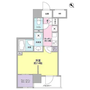 ルメイユ横浜関内【4階】の間取り
