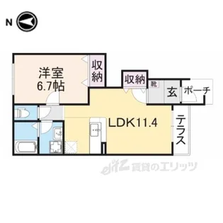 グランベル1【1階】の間取り
