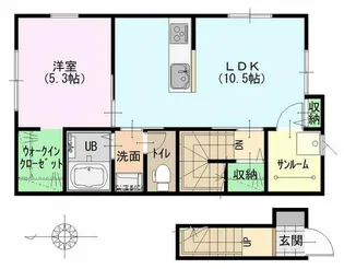グラン・パレスかほくI【2階】の間取り
