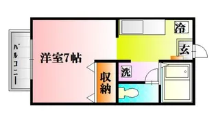 サンライフ土肥B【1階】の間取り