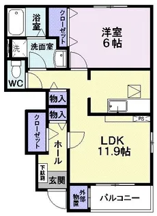フォレストヴィラ【1階】の間取り
