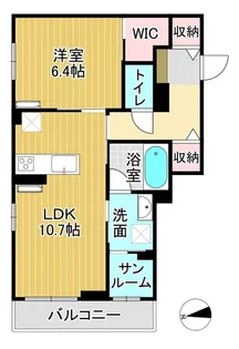 ミライエ・シリウス west【2階】の間取り