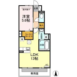 チェリーブロッソム C棟/D棟 D棟【1階】の間取り