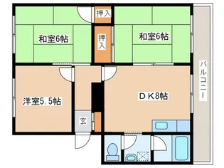 第2粕谷マンション【2階】の間取り