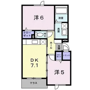 ホークフェザー13【1階】の間取り