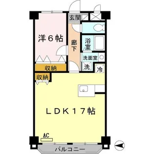 双輪建物第一コーポ【4階】の間取り