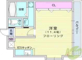 シャルマン【1階】の間取り