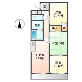 プラティークヴィラ【3階】の間取り