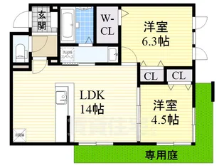グランガーデン【1階】の間取り