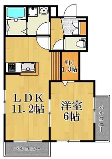 ラ・レーヴ小向西町【1階】の間取り
