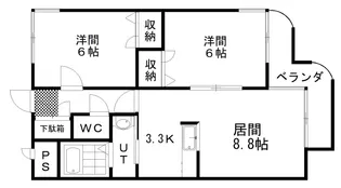 ノースコート暁【2階】の間取り