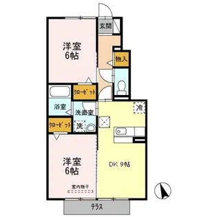 ロジュマンB棟【1階】の間取り