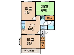 セジュ-ル幸田【2階】の間取り