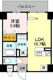 アヴニール東三国【5階】の間取り