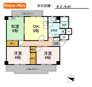 ニューグリーンF【1階】の間取り