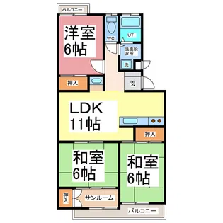レジデンス大宮【2階】の間取り