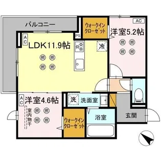 D-KISARIA WVI【3階】の間取り
