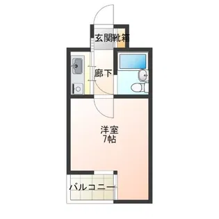 ケイアンドティ鶴見橋【8階】の間取り