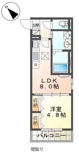 プラシード松戸【2階】の間取り