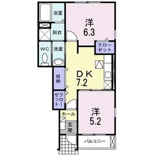 リュミエールA【1階】の間取り