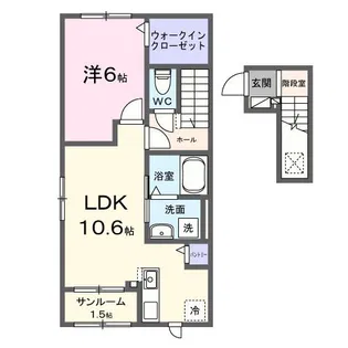 ドゥ・エスポワールI【2階】の間取り