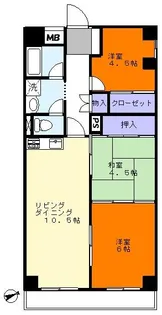ニューパークハイツ【2階】の間取り