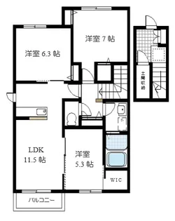 ローズガーデン【2階】の間取り