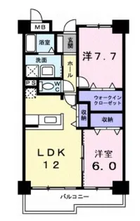 高知県南国市大そね甲【マンション】の間取り