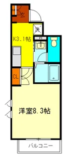 オーク国分寺【2階】の間取り