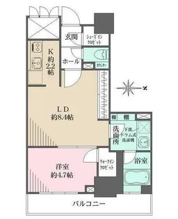 品川タワーフェイス【16階】の間取り