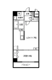 NORTIK川中【5階】の間取り