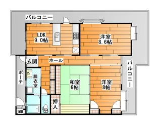 ハイマート古市【6階】の間取り