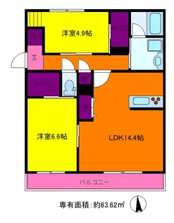 リラフォート【2階】の間取り