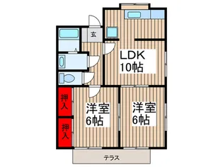 コ-ポスガヌマ【1階】の間取り